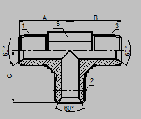 Precision Male NPT Thread Adapters , Metal Hydraulic Hose Tee Connectors