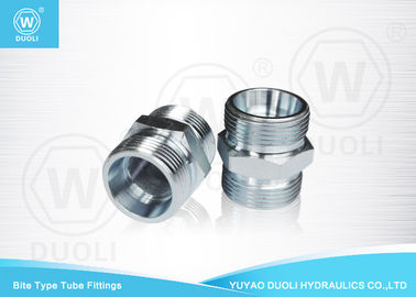 DIN Thread 24 Degree Hydraulic Bite Type Tube Fitting Straight Union By Carbon Steel