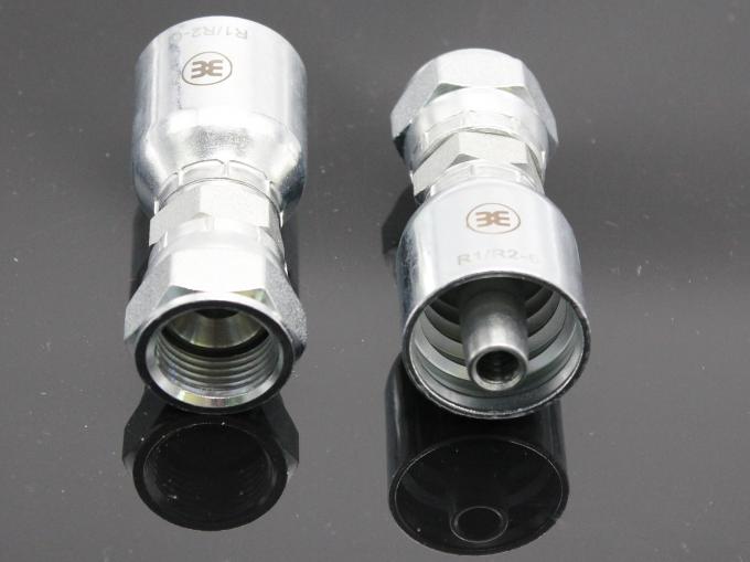 Precision JIC Hydraulic Hose Fittings One Piece Hose Fitting Through Hole