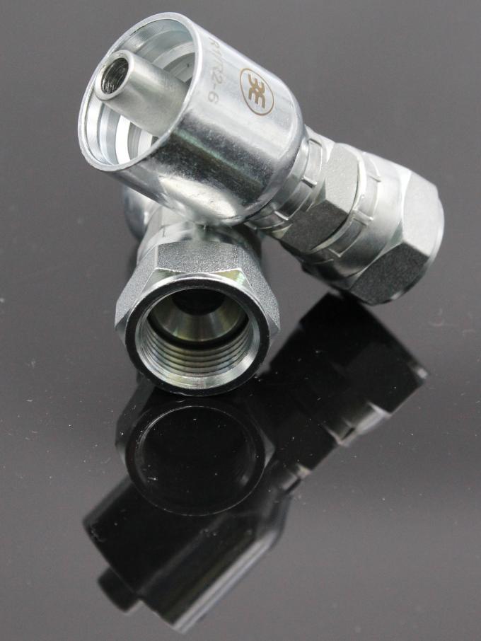 Precision JIC Hydraulic Hose Fittings One Piece Hose Fitting Through Hole