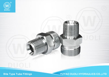 Steel High Pressure Hydraulic Bite Type Tube Fitting BSPT Male Stud Connector
