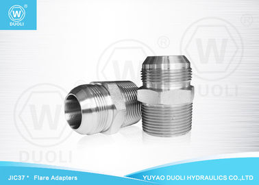 BSPT Male JIC Hydraulic Flared Fittings Adapter With 37 Degree Conical Seals