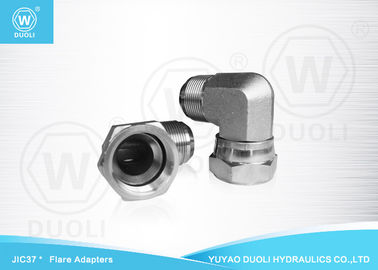 Carbon Steel SAE 90° Elbow JIC Flare Fittings , 37 Degree Flared Tube Fittings