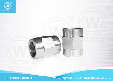 NPT Female Thread Hydraulic Hose Adapter Fittings With White Zinc Plated Surface