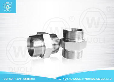 BSP Metric Hydraulic Flare Fittings Straight Coupling 60° Bonded Seal Pipe Connectors