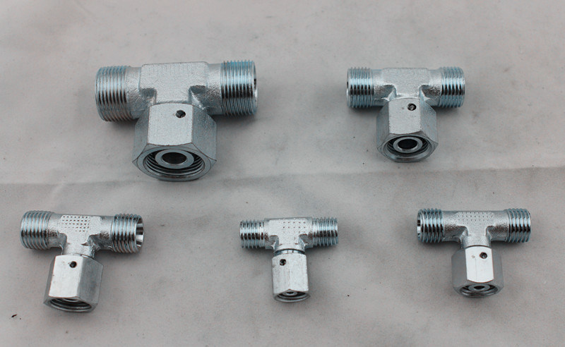 Threaded Branch Connection Adapter Metric Thread Bite Type Hydraulic Pipe Adapter Branch Tee Fittings With ...