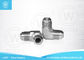90 Degree Elbow Hydraulic Bulkhead JIC Flare Fittings , Male 37° JIC Flare Fitting Adapter