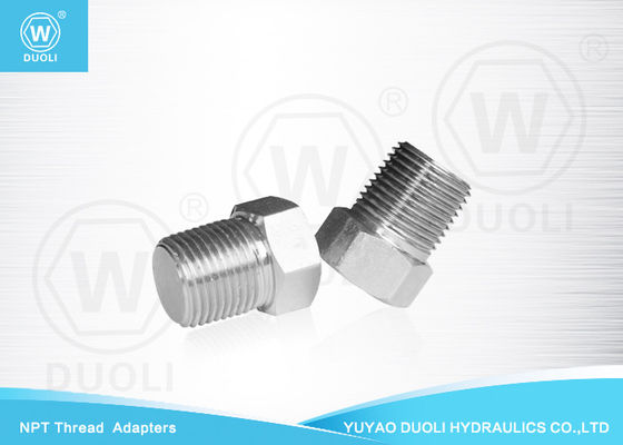 Industrial Steel Hydraulic Hose Adapter Fittings With NPT Male Plug Thread